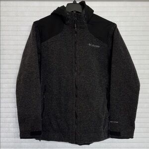 Columbia Charcoal Gray Hooded OMNI-HEAT Winter Jacket. Sz M.